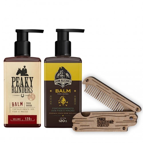 Balm Para Barba - Don Alcides Peaky Blinders E Lemon Bone 120g + Pente