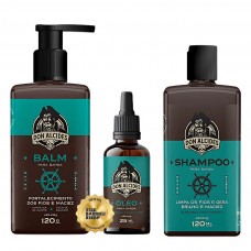 Kit Shampoo + Balm + Óleo para Barba Don Alcides Calico Jack