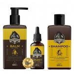 Kit para Barba Don Alcides - Shampoo + Balm + Óleo Lemon Bone
