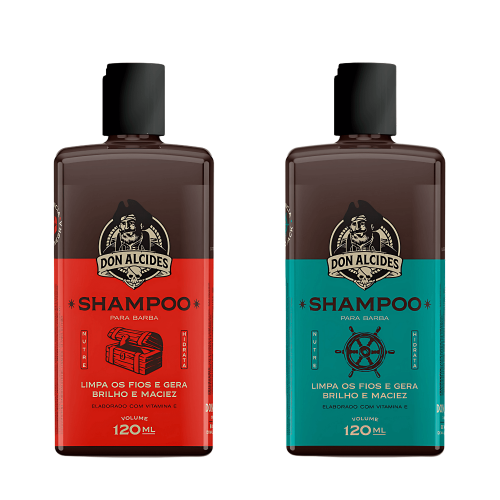 Kit Shampoo para Barba Don Alcides Calico Jack e Barba Negra