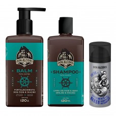 Kit Barba Shampoo e Balm Calico Jack + Fator Crescimento Don Alcides