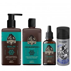 Kit Barba Calico Jack + Fator de Crescimento Don Alcides 4 Itens Kit Barba Calico Jack + Fator de Crescimento Don Alcides 4 Itens