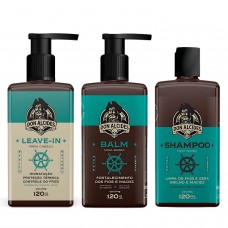 Kit Don Alcides Calico Jack: Shampoo e Balm Barba + Leave-in