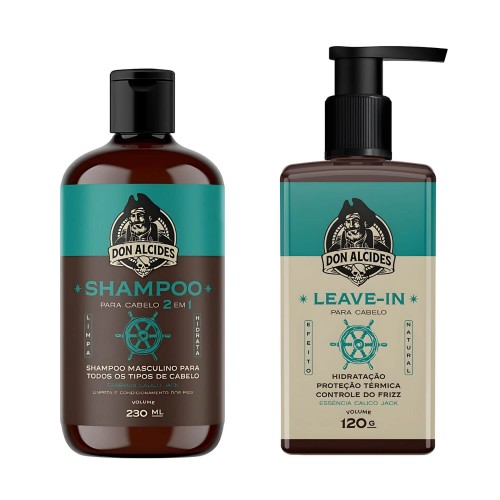 Kit para Cabelo Don Alcides Calico Jack Shampoo 2 em 1 + Leave-in Kit para Cabelo Don Alcides Calico Jack Shampoo 2 em 1 + Leave-in