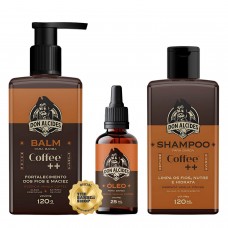 Kit Shampoo Balm e Óleo para Barba Don Alcides Coffee Kit Shampoo Balm e Óleo para Barba Don Alcides Coffee