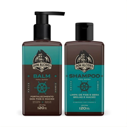 Kit Don Alcides Calico Jack: Shampoo e Balm para Barba Kit Don Alcides Calico Jack: Shampoo e Balm para Barba