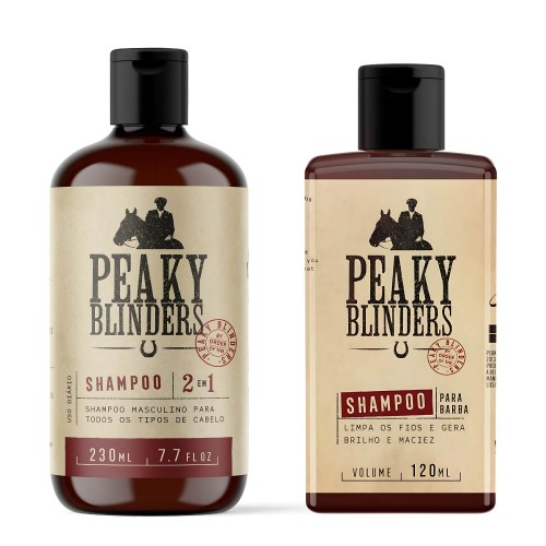 Shampoo Para Barba + Shampoo para Cabelo 2 em 1 Don Alcides Peaky Blinders