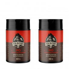 Pomada em Pó Don Alcides Efeito Matte Barba Negra 10g Fixação Forte - 2 unidades