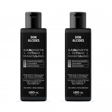 Kit 2 Sabonetes Íntimos Masculinos Don Alcides Sem Perfume 120ml