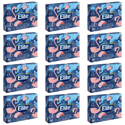 Lenço de Papel Softy's Elite Folha Dupla com 50fls - 16 unidades
