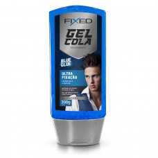 Gel Cola para Cabelo Fixed 200g Azul Ultra Fixação Sem álcool