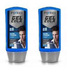 Gel Cola para Cabelo Fixed 200g Azul Ultra Fixação - 2 unidades