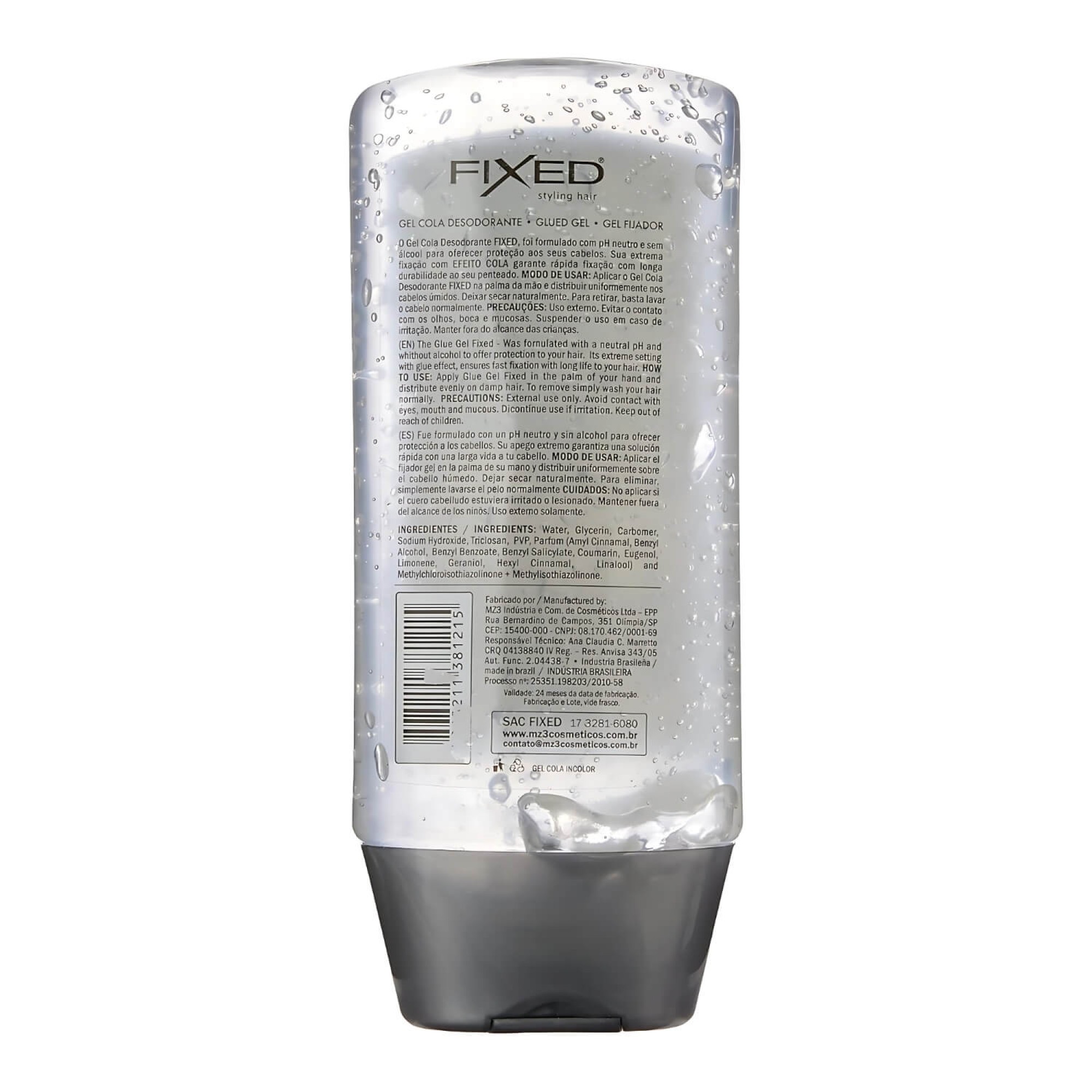 Gel Cola para Cabelo Fixed 200g Incolor Ultra Fixação - 2 unidades Gel Cola para Cabelo Fixed 200g Incolor Ultra Fixação - 2 unidades