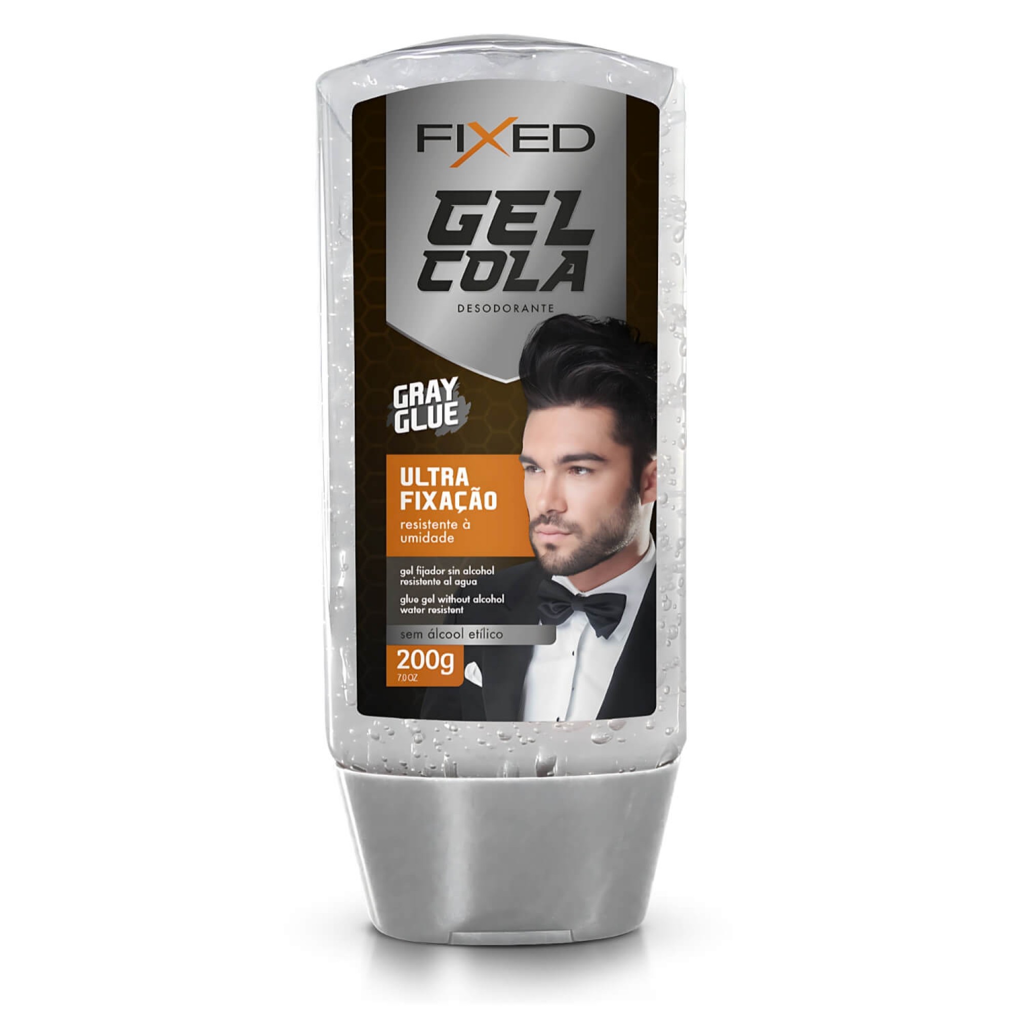 Gel Cola para Cabelo Fixed 200g Incolor Ultra Fixação - 2 unidades Gel Cola para Cabelo Fixed 200g Incolor Ultra Fixação - 2 unidades