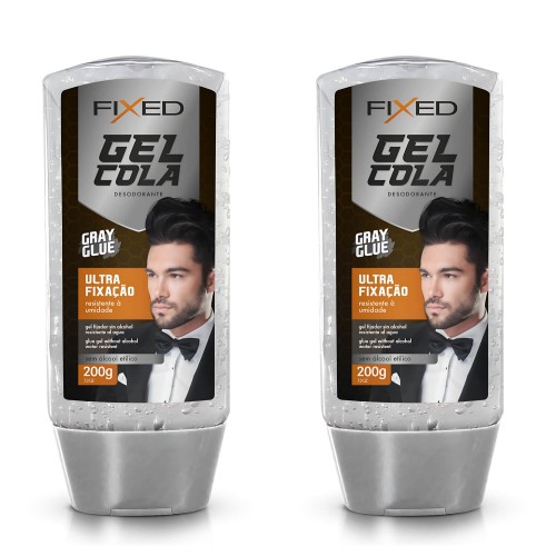 Gel Cola para Cabelo Fixed 200g Incolor Ultra Fixação - 2 unidades