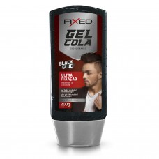 Gel Cola para Cabelo Fixed 200g Preto Ultra Fixação Sem álcool