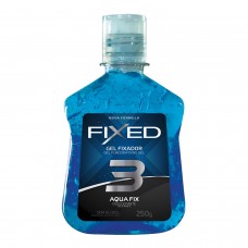 Gel Fixador Para Cabelo Fixed N.3 Aqua Fix Azul 250g - Fixação Média