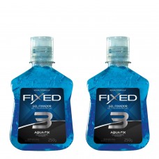 Gel Fixador Para Cabelo Fixed N.3 Aqua Fix Azul 250g - Fixação Média - 2 un