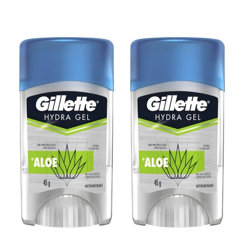 Desodorante Antitranspirante Gillette Hydra Gel Aloe 45g 2un
