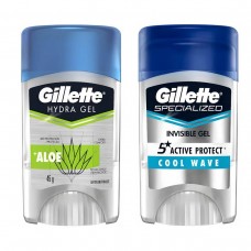 Kit 2 Desodorantes Gillette Hydra Gel 45g: Aloe e Cool Wave Kit 2 Desodorantes Gillette Hydra Gel 45g: Aloe e Cool Wave