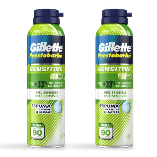 Espuma de Barbear Gillette Prestobarba Sensitive 150g - 2un