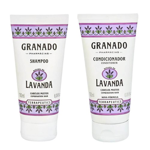 Kit Shampoo e Condicionador para Cabelo Granado Terrapeutics Lavanda 180ml