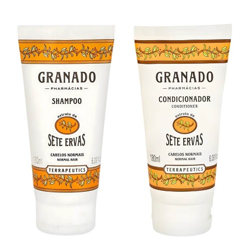Kit Shampoo e Condicionador para Cabelo Granado Terrapeutics Sete Ervas