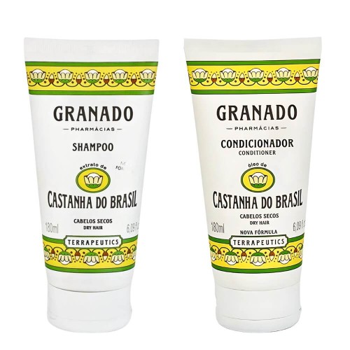 Kit Shampoo e Condicionador para Cabelo Granado Terrapeutics Castanha do Brasil