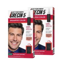 Shampoo Color Tonalizante Grecin 5 Castanho Escuro H-45 - 2 un