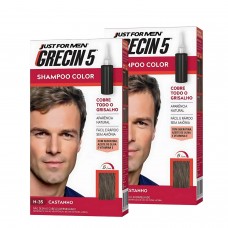 Shampoo Color Tonalizante Grecin 5 Castanho H-35 - 2 unidades
