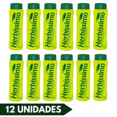 Talco Antisséptico Herbíssimo Perfumado Adulto 80g Kit 12un