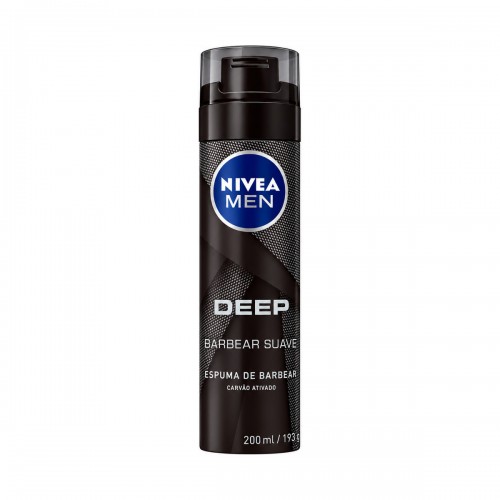 Espuma de Barbear Nivea Men Deep Carvão Ativado 200ml