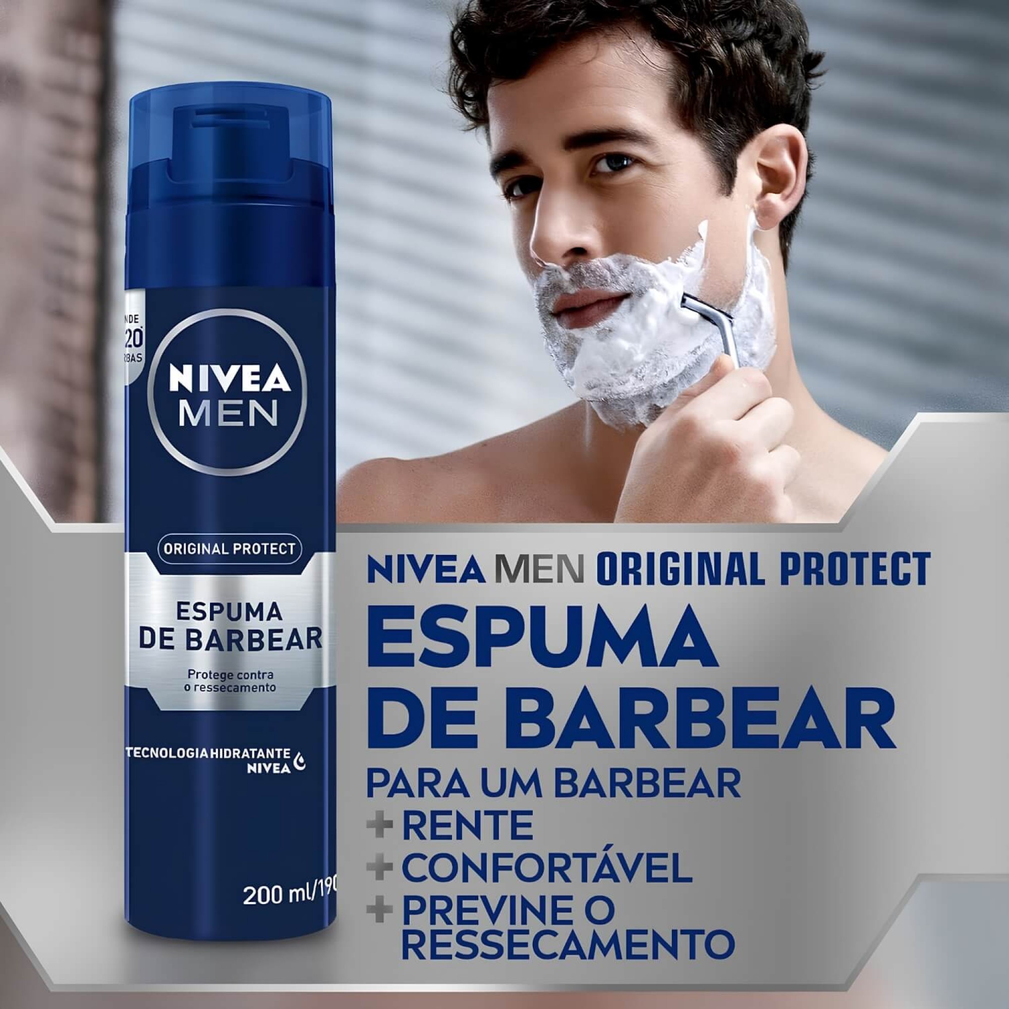 Kit Nivea Men Espuma de Barbear Protect e Creme Pós-Barba 4 em 1 Kit Nivea Men Espuma de Barbear Protect e Creme Pós-Barba 4 em 1