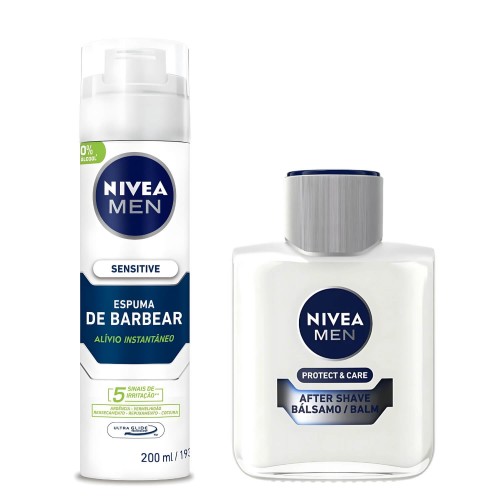 Kit Espuma de Barbear + Loção Pos Barba Nivea Men Protect
