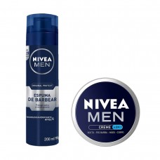 Kit Nivea Men Espuma de Barbear Protect e Creme Pós-Barba 4 em 1 Kit Nivea Men Espuma de Barbear Protect e Creme Pós-Barba 4 em 1