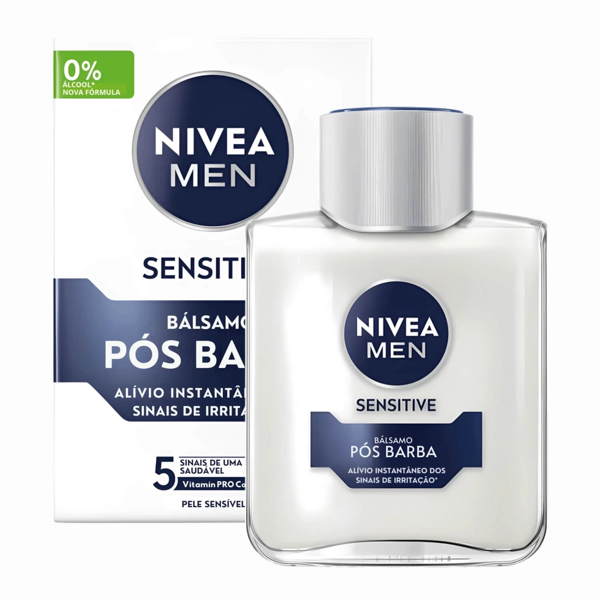 Aplicação do Bálsamo Pós-Barba Sensitive