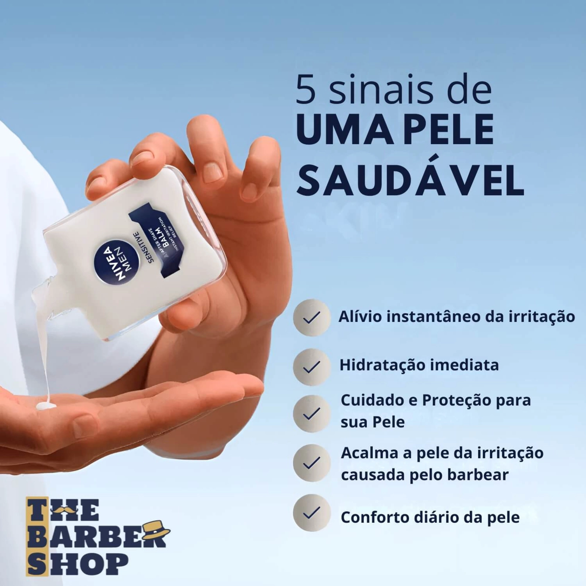 Efeito calmante do bálsamo Nivea Men