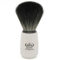 Pincel De Barbear Omega Fibras Sintéticas Hi-Brush Black 0196711 Efeito Texugo