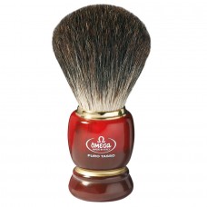 Pincel De Barbear Omega Texugo Preto Black Badger 6151