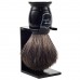 Pincel De Barbear Parker Texugo Preto BKBB Com Suporte Black Badger