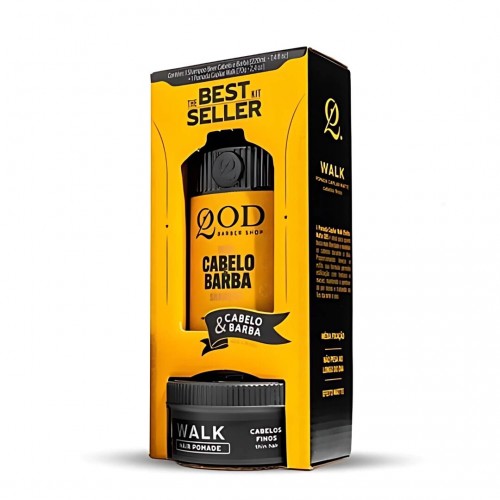 Kit Qod Shampoo Para Cabelo E Barba Beer + Pomada Walk Matte