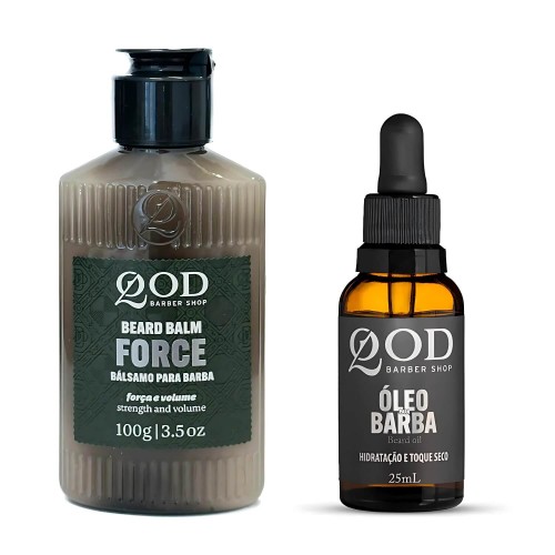 Kit para Barba - Balm Fortalecedor + Óleo QOD Barber Shop