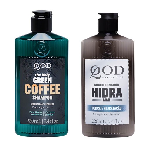 Kit QOD Masculino: Shampoo Green Coffee + Condicionador Hidra Max