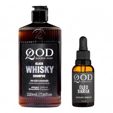 Kit Masculino QOD: Shampoo Whiskey + Óleo para Barba