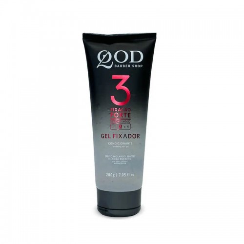 Gel para Cabelo QOD BARBER SHOP Fixação Forte N. 3 200g