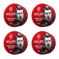 Kit 4 Pomadas Killer Alta Fixação - QOD Barber Shop
