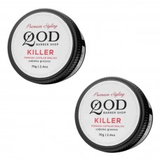 Pomada Modeladora para Cabelo QOD BARBER SHOP Killer Alta Fixação Efeito Brilho - 2un