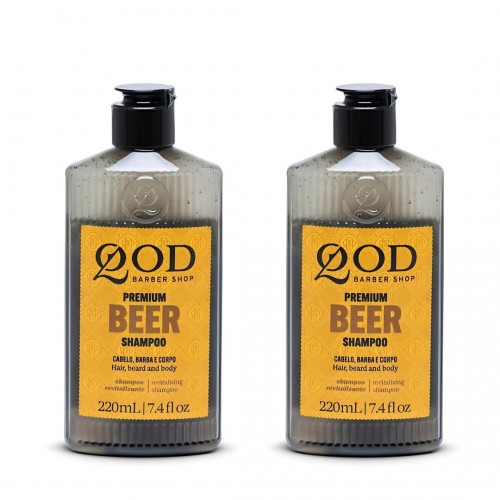Shampoo para Cabelo e Barba QOD Premium Special BEER 200ml - 2 UNIDADES