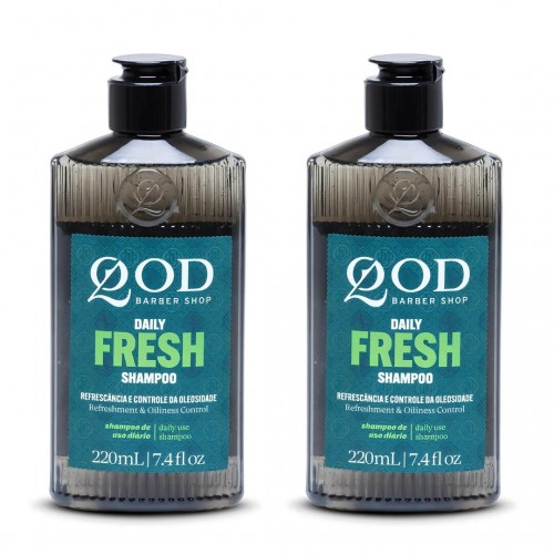 Kit 2 Shampoos QOD The Daily Fresh Controle de Oleosidade 220ml
