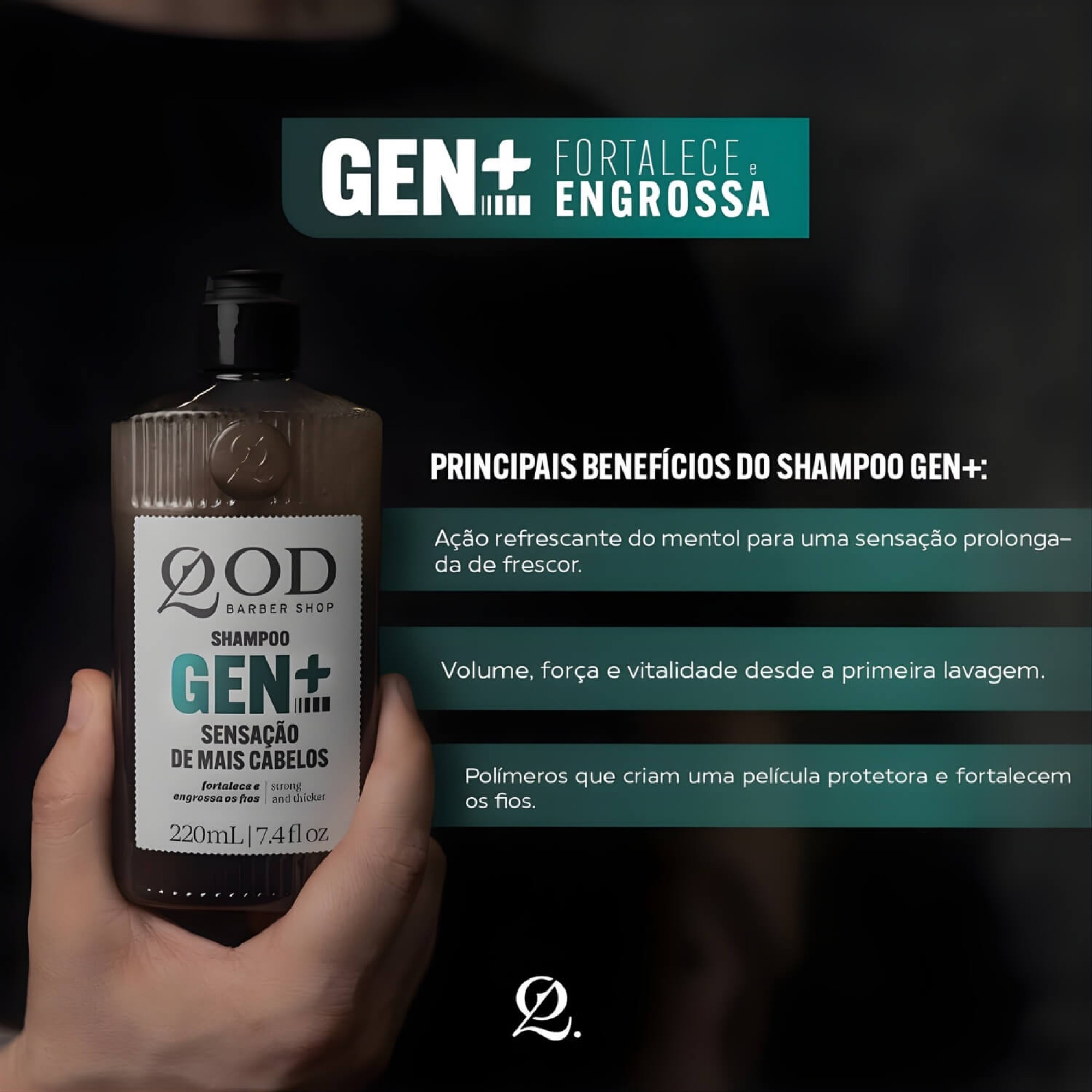 Shampoo Fortalecedor dos fios GEN+ 220ml-QOD BARBER SHOP